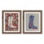 Hattie and Dottie by Willa Heart in Walnut Frame, Set of 2 Mini Art Prints For Sale