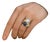 Bochic "Orient" Vintage Diamond, Sapphires & Pearl Ring Set In 18K Gold & Silver For Sale