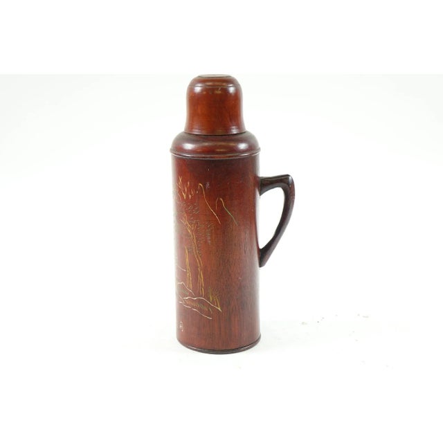 1920s Chinese Wood Flask For Sale - Image 6 of 6