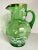 Early 20th Century Depression Era Handblown Green Glass Pitcher For Sale - Image 13 of 13