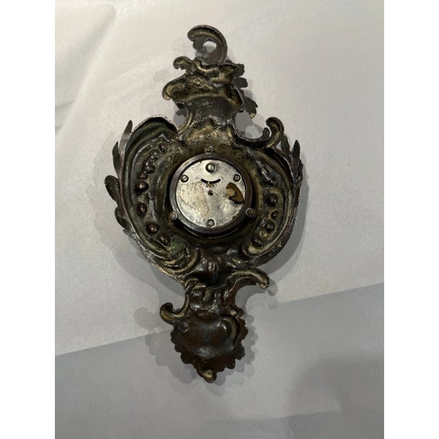 Ansonia Clock Company Antique Ansonia Miniature Cartel Novelty Wall Clock For Sale - Image 4 of 8