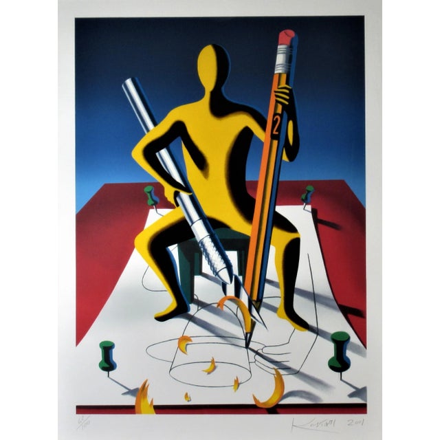 This artwork titled "Careful with that Ax, Eugene" 2001 is an original color serigraph by noted American artist Mark...