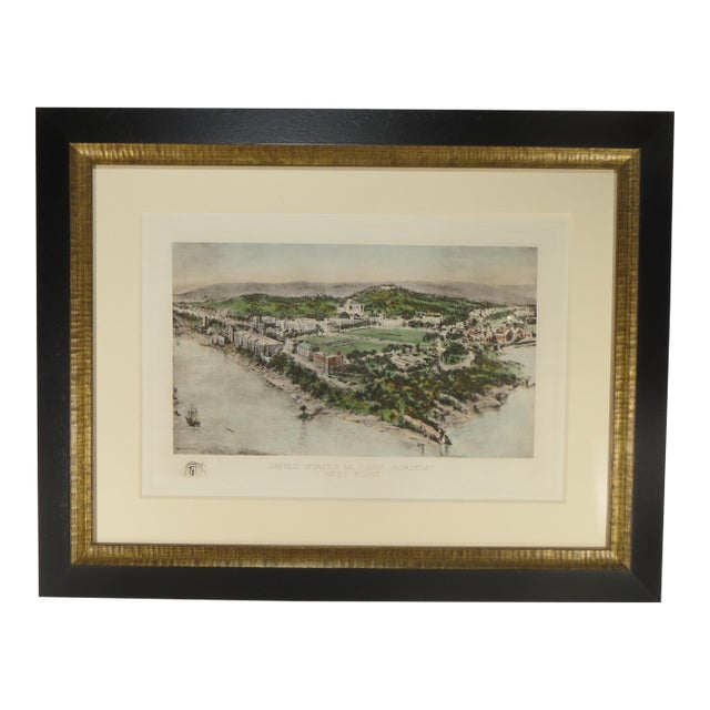 United States Military Academy, Early 20th Century Antique Print, Framed For Sale