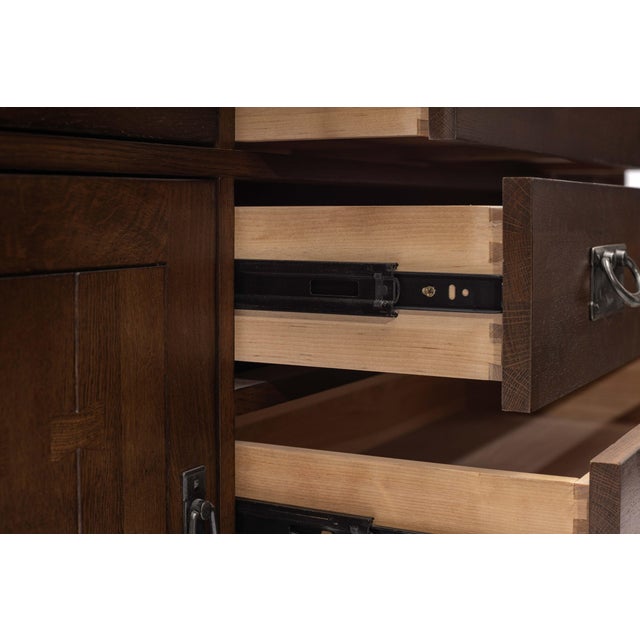 Mission Oak 6-Drawer 62" Sideboard - Walnut For Sale In Chicago - Image 6 of 6