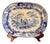 Antique Victorian Blue and White Meat Platter, 1890 For Sale
