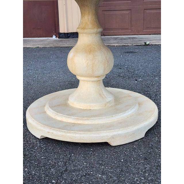 Stone Late 20th Century Niermann Weeks Large Pedestal Faux Marble Dining Table For Sale - Image 7 of 14