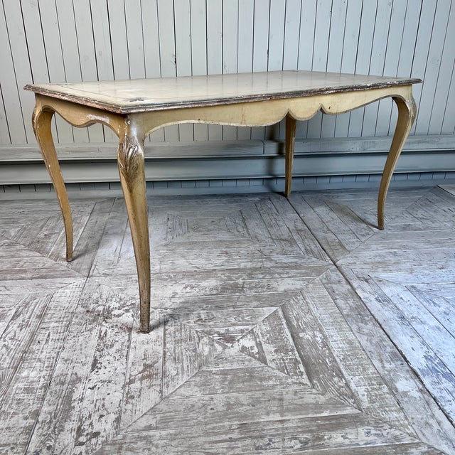 Louis XV Revival French Painted and Gilded Dining Table, 1920s For Sale - Image 10 of 12