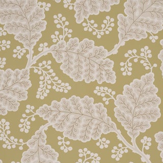 Sample - Schumacher Estelle Wallcovering In Sage For Sale