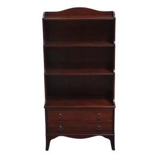 H L Hubbell Solid Mahogany Traditional Style 24" Petite Bookcase For Sale