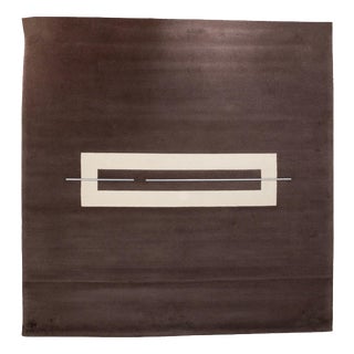 Rug in Brown and Beige Fabric by Peter Maly for Jab Anstoetz For Sale