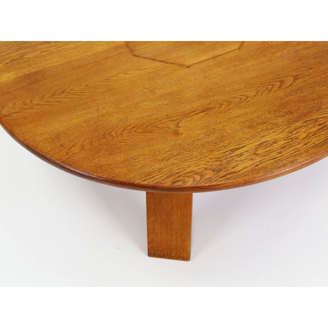 Wood Large Brutalist French Wooden Table from Pierre Chapo, 1970 For Sale - Image 7 of 10
