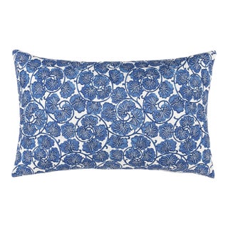 The House Of Scalamandré May Lumbar Pillow In Cobalt For Sale