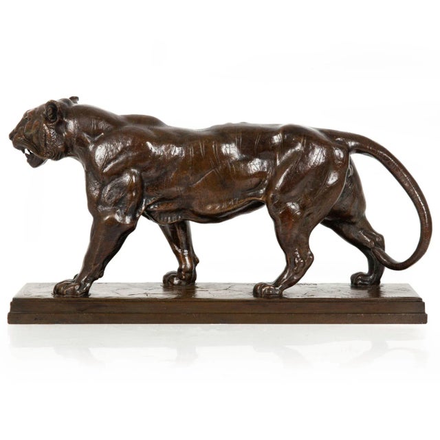 French French 1880s Bronze Sculpture “Tiger Walking” by Antoine-Louis Barye For Sale - Image 3 of 12