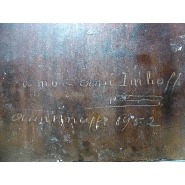 Gold Antique Enamelled Religious Print on Copper Depicting Crucifixion For Sale - Image 8 of 9