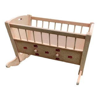 Hungarian Painted Pine Children's Cradle, 1920s For Sale