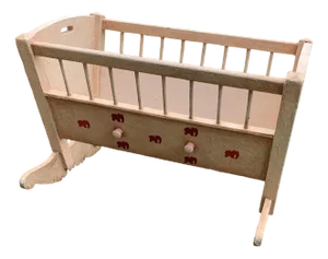 Hungarian Painted Pine Children's Cradle, 1920s