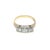 Antique 14k Yellow/White Gold 3 Stone Diamond Engagement Ring, Size 6 For Sale - Image 4 of 9