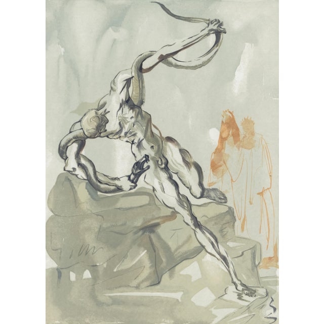 Original engraving from Salvador Dalí’s "The Divine Comedy" published by Editions d’Art Les Heures Claires, Paris, in...