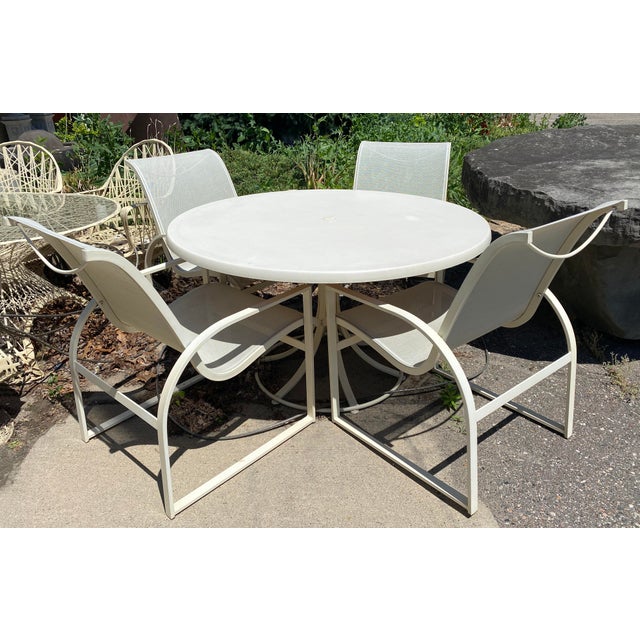 Mid Century Modern Woodard Margarita Patio Dining Set Table 4