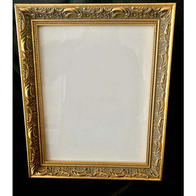 Vintage Burnes of Boston "Palermo Gold" Gold Ornate Filigree Wood Picture Frame. For Sale - Image 12 of 18