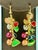 Metal 52 Gm 18 Karat Multi-Color Enamel Gold Necklace and Earring Suite Bridal Set For Sale - Image 7 of 18