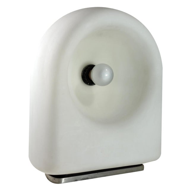 Italian Vela Glass Table Lamp by Claudio Salocchi for Lumeform, 1967 For Sale