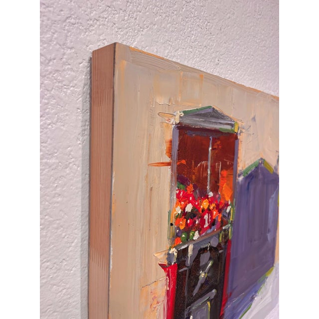 Contemporary Wayne's World by Clyde Steadman | Oil on Board Still life of a floral arrangement in a vase. For Sale - Image 3 of 5