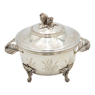 Engraved Silver Soup Tureen For Sale