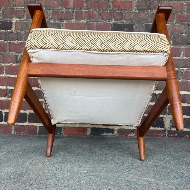 Wood Danish Recliner With Ottoman For Sale - Image 7 of 13