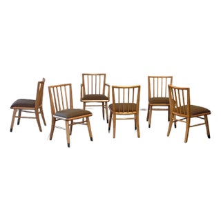 1960s Russel Wright Style Dining Chairs- Set of 6 For Sale