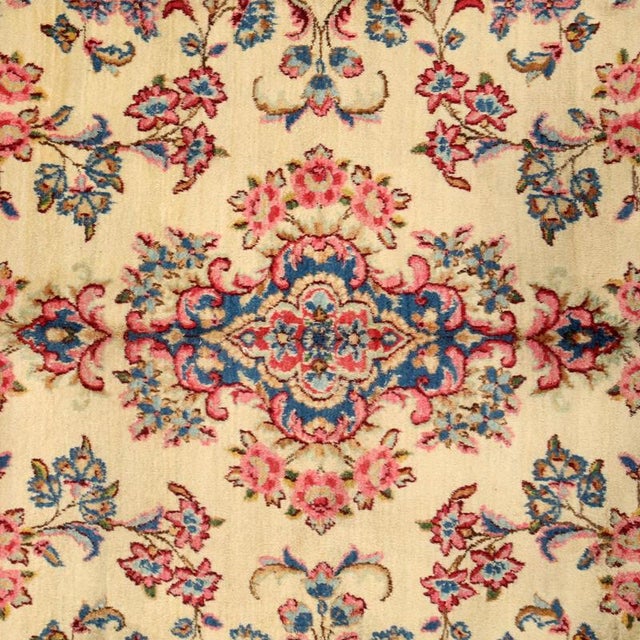 Handmade Kerman Rug in Cotton For Sale - Image 4 of 10