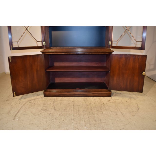 Wood English Mahogany Bookcase, Circa 1920's For Sale - Image 7 of 8