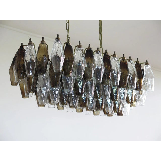 Glass Vintage Italian Glass Chandelier, 1970s For Sale - Image 7 of 13