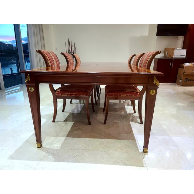 Kindel Furniture Vintage Kindel "National Trust" Mahogany Extention Banquet Dining Room Table For Sale - Image 4 of 12