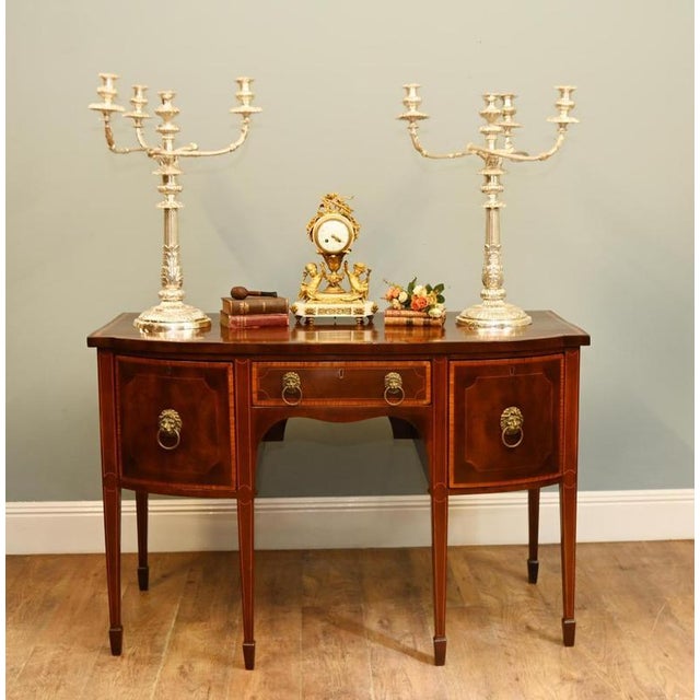 Edwardian Mahogany Sheraton Sideboard, 1910 For Sale - Image 9 of 9