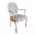 1950’s Hollywood Regency Hand Carved Rope and Tassel Armchair For Sale