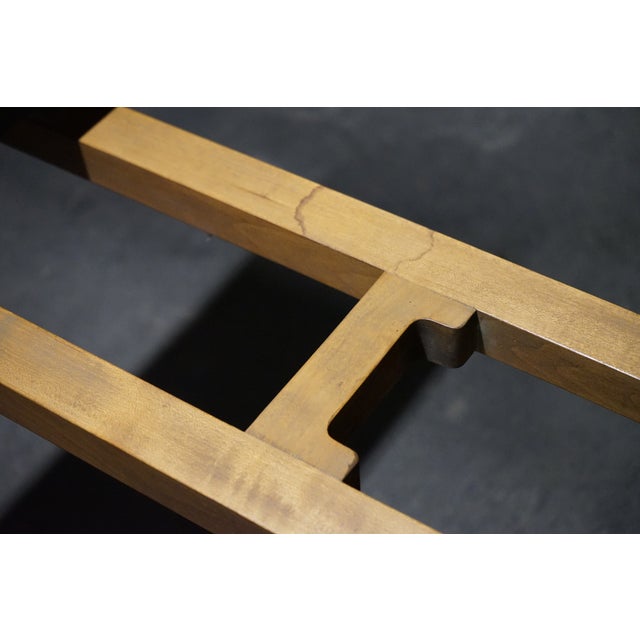 1950s Michael Taylor for Baker Walnut Extension Dining Table Far East Collection For Sale - Image 10 of 18