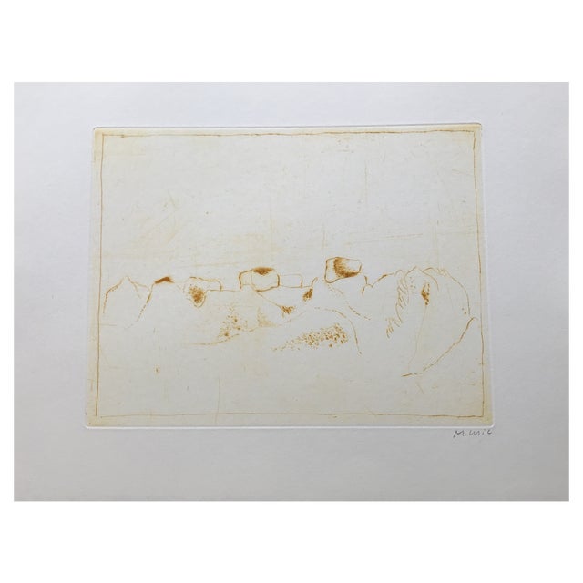 Zoran Music, Jardins 9, 1976, Etching For Sale