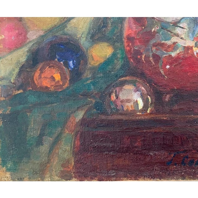 1970s Soviet Still Life Oil Painting, Family Holiday Art, 1970s 36-44 For Sale - Image 5 of 6