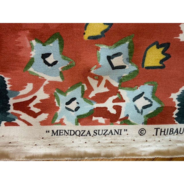 Thibaut F916243 Mendoza Suzani Coral Fabric 8 Yards For Sale In Raleigh - Image 6 of 7