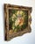 1960s Semi Antique Oil on Linen Board Floral Painting in Ornate Gold Frame For Sale - Image 5 of 9