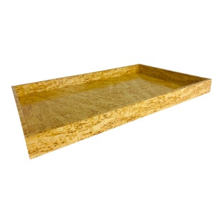 Elegant Vintage Italian Olivewood Dresser Tray For Sale