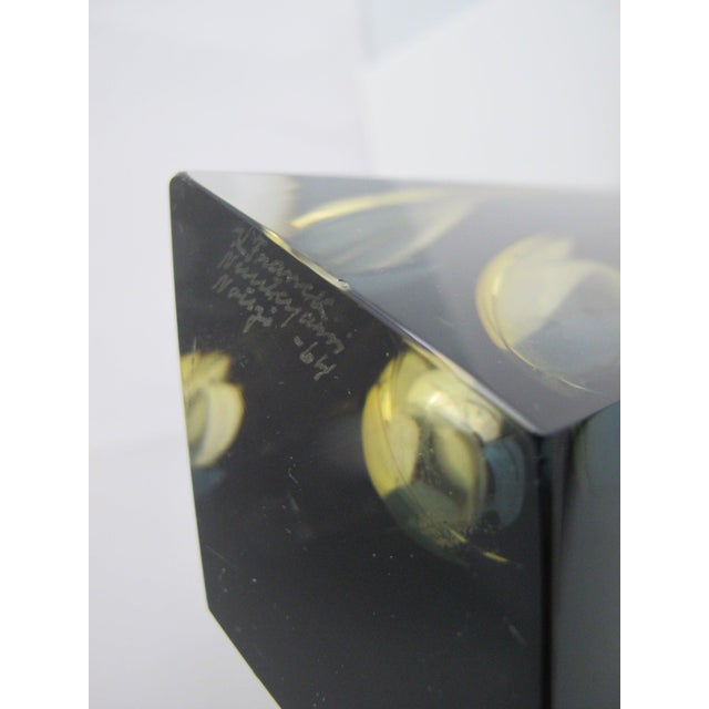 Kaj Franck Nuutajarvi Notsjo Prisma Tri-Color Art Glass MCM Diamond Vase For Sale - Image 18 of 18