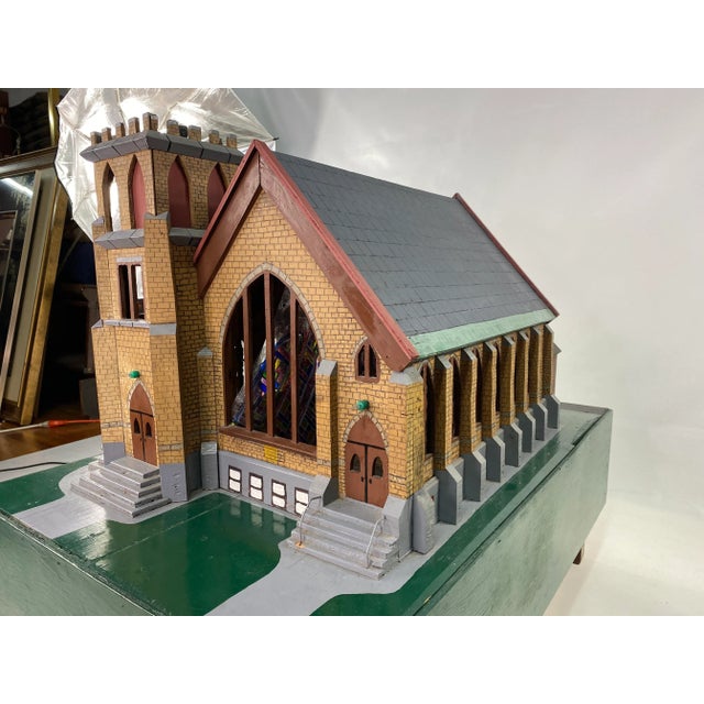 Vintage Exact Replica Wood Model-Of Old Schenectady Church. This is a vintage homemade model of a church in Schenectady NY