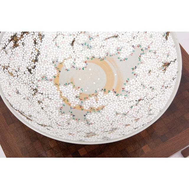 Hand-Painted Japanese Ceramic Bowl For Sale - Image 11 of 17