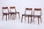 Beautiful set of four Model 370 "Boomerang" chairs from the 1960s, featuring a distinctive, gently curved back and clean...