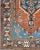 Tribal Antique Persian Karadjeh Rug With Tribal Medallion in Rust Red and Bright Blue 3'10"x5'7" For Sale - Image 3 of 7
