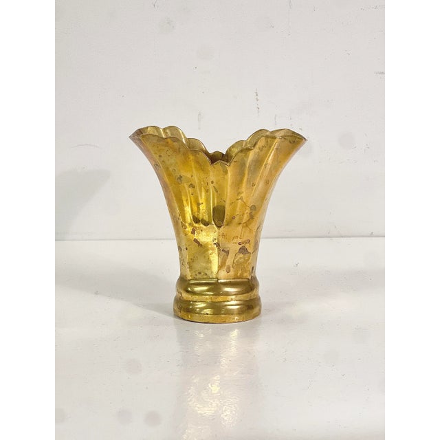 Mid-Century Modern Brass Vase, 1960s For Sale - Image 6 of 11