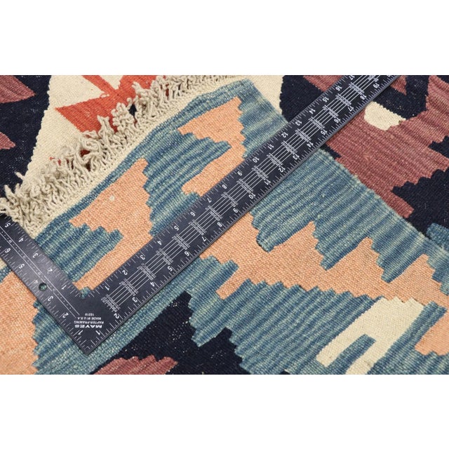 Late 20th Century Vintage Persian Shiraz Kilim Rug With Boho Chic Tribal Style 03'10 X 05'03 For Sale - Image 5 of 9