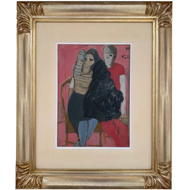 Fur is a striking example of Paoli's mature figurative style, a subject built from loose, confident color and a face...